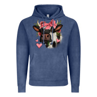 Vintage Denim valentines day cow Vintage Hoodie - Jasminsmagicworld