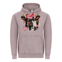 Vintage Zinc valentines day cow Vintage Hoodie - Jasminsmagicworld
