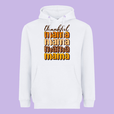 Thankful Mama Heavyweight Hoodie Designed By Nancycooperartshop