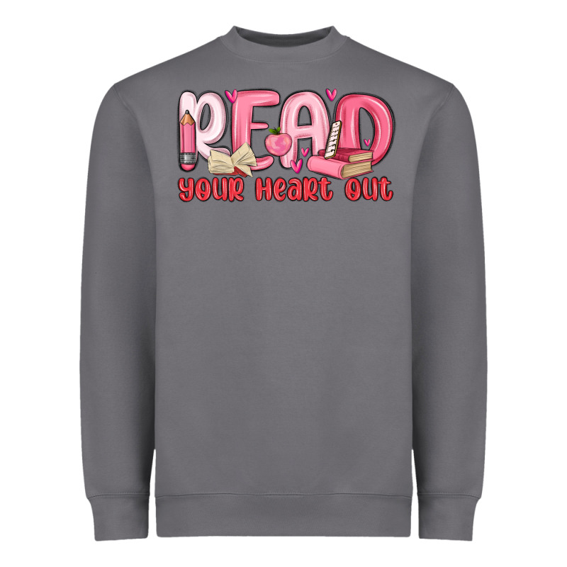Read Your Heart Out Heavyweight Sweatshirt by MaliasSmallBusiness | Teevron