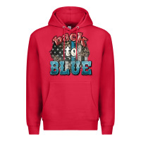 Cardinal Back to blue 4th of july Premium Hoodie - HowdyJamesFarm