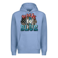 Colony Blue Back to blue 4th of july Premium Hoodie - HowdyJamesFarm