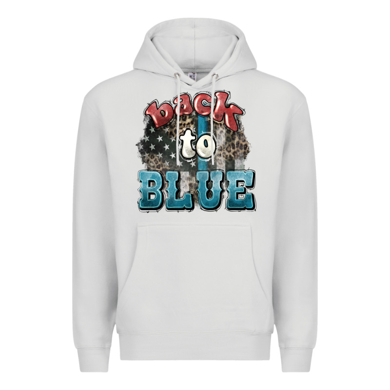 Back To Blue 4th Of July Premium Hoodie by HowdyJamesFarm | Teevron