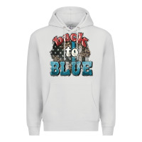Dove Grey Back to blue 4th of july Premium Hoodie - HowdyJamesFarm