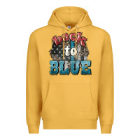 Mustard Back to blue 4th of july Premium Hoodie - HowdyJamesFarm