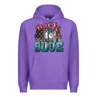 Purple Back to blue 4th of july Premium Hoodie - HowdyJamesFarm