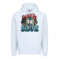 White Back to blue 4th of july Premium Hoodie - HowdyJamesFarm