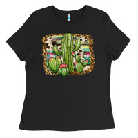 Black serape cowhide cactus Ladies Tee - JahusDesignShop