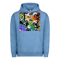 Pigment Pebble Blue rainbow pride cowhide tumbler Urban Hoodie - FaDigitalArtStudio