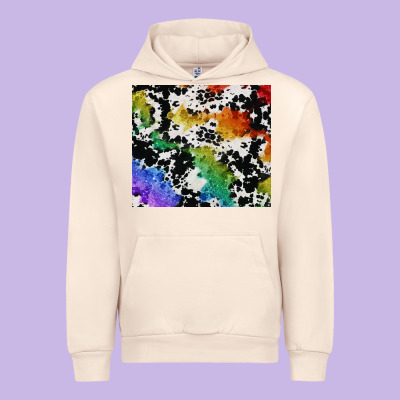 Rainbow Pride Cowhide Tumbler Urban Hoodie Designed By Fadigitalartstudio