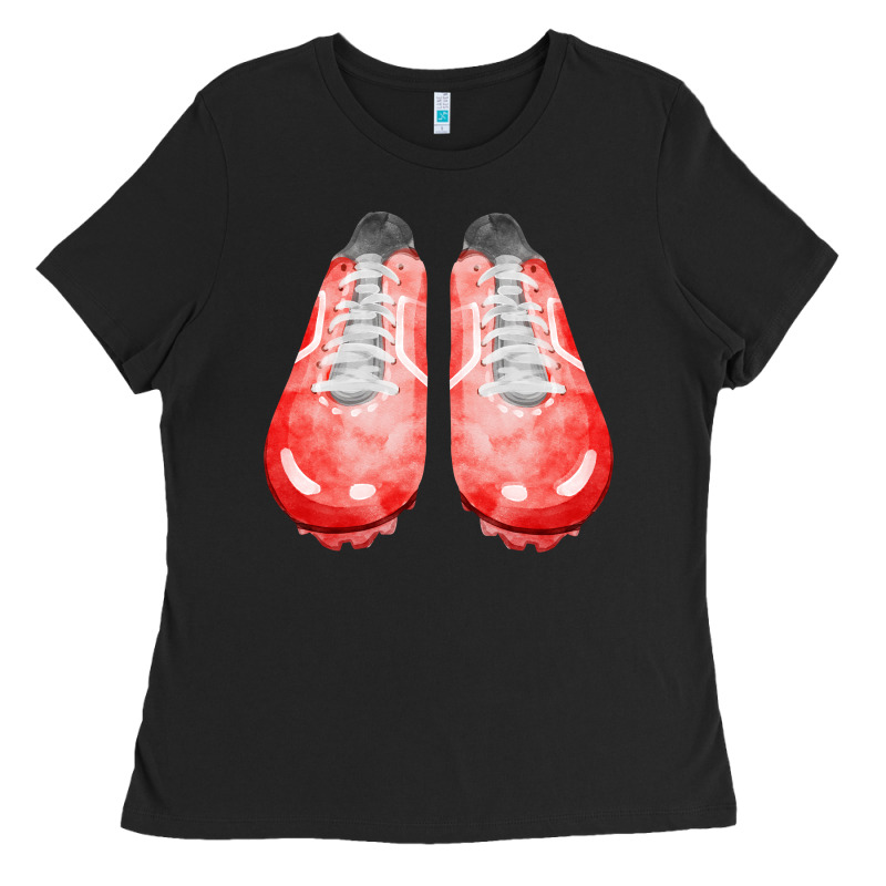 Red Cleats Fa Element 2 Ladies Tee by FaDigitalArtStudio | Teevron
