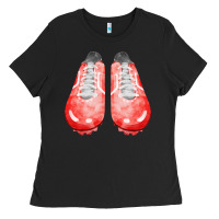 Black red cleats fa element 2 Ladies Tee - FaDigitalArtStudio