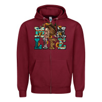 Burgundy western momlife skull with bandana Zipper Hoodie - Jasminsmagicworld