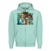 Seafoam western momlife skull with bandana Zipper Hoodie - Jasminsmagicworld