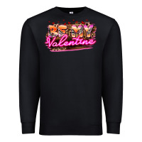 Black be my valentine Premium Sweatshirt - HowdyJamesFarm