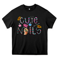 Black cute nails Heavy Core Tee - CowhideDigitalArt