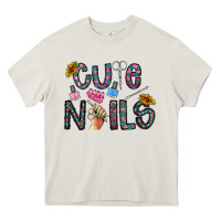 Cream cute nails Heavy Core Tee - CowhideDigitalArt