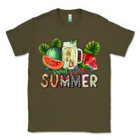 Army Green summer Classic Tee - CowhideDigitalArt