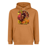 Meerkat Thanksgiving turkey with pumpkin and sunflower Heavyweight Hoodie - NancyCooperArtShop
