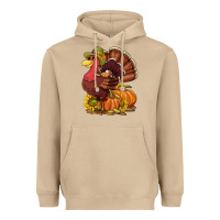 Mushroom Thanksgiving turkey with pumpkin and sunflower Heavyweight Hoodie - NancyCooperArtShop