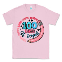 Bubblegum Pink happy 100 days of school Classic Tee - MaliasSmallBusiness