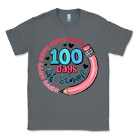 Charcoal Heather happy 100 days of school Classic Tee - MaliasSmallBusiness