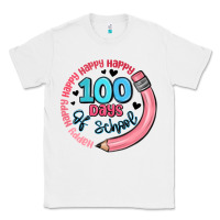 White happy 100 days of school Classic Tee - MaliasSmallBusiness