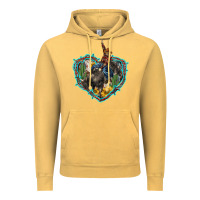 Vintage Mustard western heart bullfighter  cactus sunflower aztek pattern Vintage Hoodie - BarkalooDesign