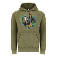 Vintage Olive western heart bullfighter  cactus sunflower aztek pattern Vintage Hoodie - BarkalooDesign