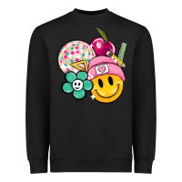 Black smiley face and school elementary Heavyweight Sweatshirt - MaliasSmallBusiness