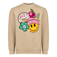 Mushroom smiley face and school elementary Heavyweight Sweatshirt - MaliasSmallBusiness