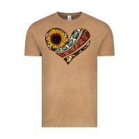 Vintage Camel western sunflower cowhide  heart Vintage Tee - Jasminsmagicworld
