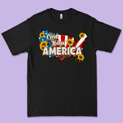 God Bless America Premium Tee Designed By Hra Design Shop
