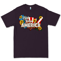 Plum god bless america Premium Tee - HRA Design Shop
