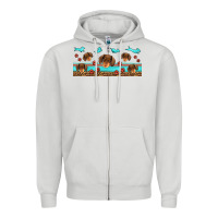Dove Grey dachshund wiener dog Zipper Hoodie - Jasminsmagicworld