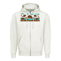 Oatmeal Heather dachshund wiener dog Zipper Hoodie - Jasminsmagicworld