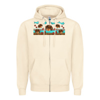 Sandshell dachshund wiener dog Zipper Hoodie - Jasminsmagicworld