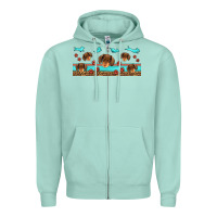 Seafoam dachshund wiener dog Zipper Hoodie - Jasminsmagicworld