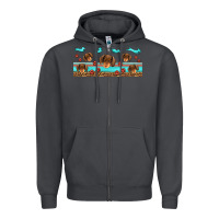 Smoke dachshund wiener dog Zipper Hoodie - Jasminsmagicworld