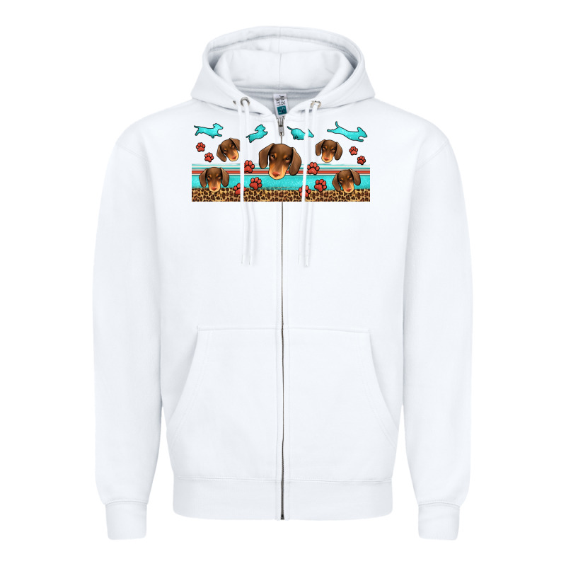 Dachshund Wiener Dog Zipper Hoodie by Jasminsmagicworld | Teevron