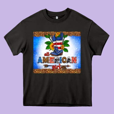 All American Girl Heavy Core Tee Designed By Hra Design Shop