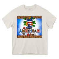 Cream all American girl Heavy Core Tee - HRA Design Shop