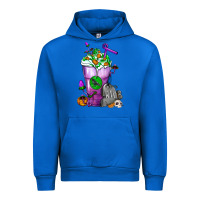 Cobalt Halloween Cold Drink Frappe With Tombstone Urban Hoodie - FaDigitalArtStudio