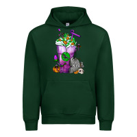 Forest Green Halloween Cold Drink Frappe With Tombstone Urban Hoodie - FaDigitalArtStudio