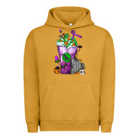 Pigment Peanut Butter Halloween Cold Drink Frappe With Tombstone Urban Hoodie - FaDigitalArtStudio