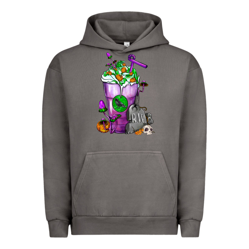 Halloween Cold Drink Frappe With Tombstone Urban Hoodie by FaDigitalArtStudio | Teevron