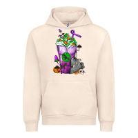 Sandshell Halloween Cold Drink Frappe With Tombstone Urban Hoodie - FaDigitalArtStudio