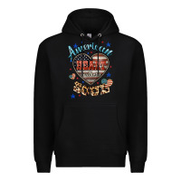 Black American heart southern soul Premium Hoodie - HowdyJamesFarm