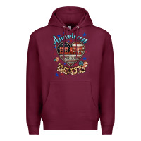 Burgundy American heart southern soul Premium Hoodie - HowdyJamesFarm