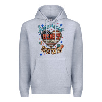 Heather Grey American heart southern soul Premium Hoodie - HowdyJamesFarm